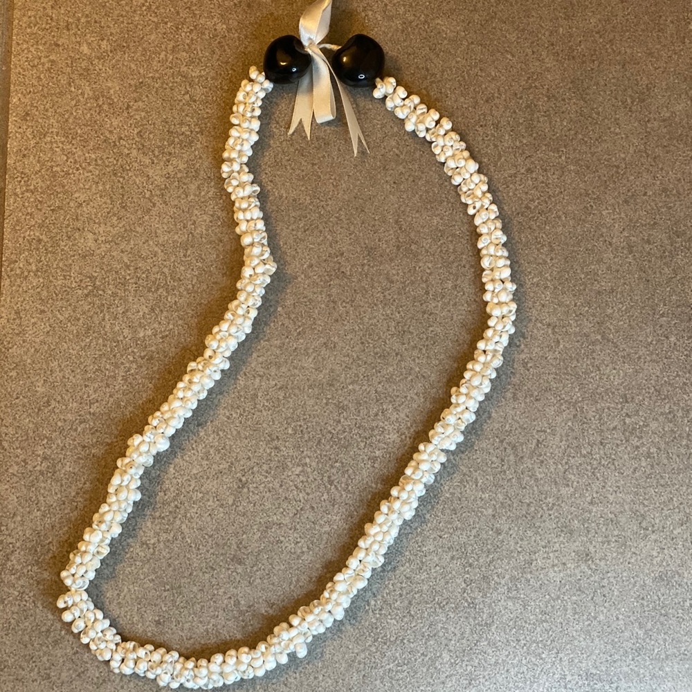 Authentic Hand Made Hawaiian Shell Long Necklace